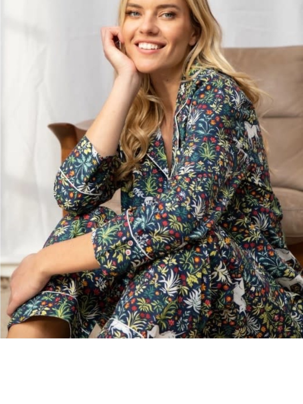 Printfresh - Unicorn's Garden Long Sleep Set - Indigo - Size L - Picture 2 of 8
